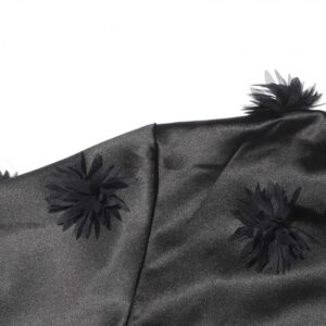 Patchwork Stereo Flower Long Sleeve Blouses