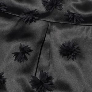 Patchwork Stereo Flower Long Sleeve Blouses