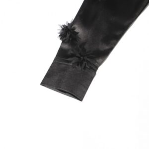 Patchwork Stereo Flower Long Sleeve Blouses