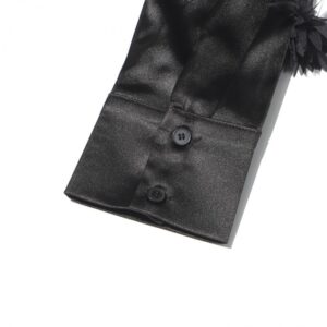 Patchwork Stereo Flower Long Sleeve Blouses