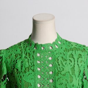 Puff Cotton High Rise Long Sleeves Dress