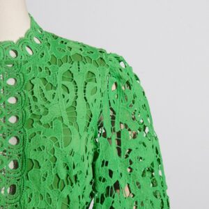 Puff Cotton High Rise Long Sleeves Dress