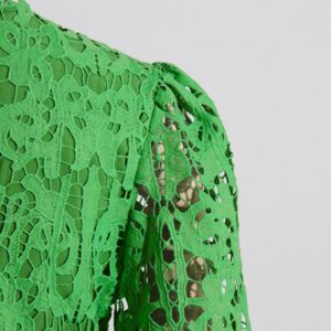 Puff Cotton High Rise Long Sleeves Dress