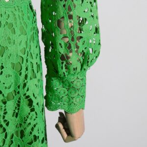 Puff Cotton High Rise Long Sleeves Dress