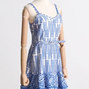 Patchwork Ruffle High Rise Sleeveless Dresses