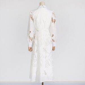 Hollow-out High Rise Shift Long Sleeves Dress