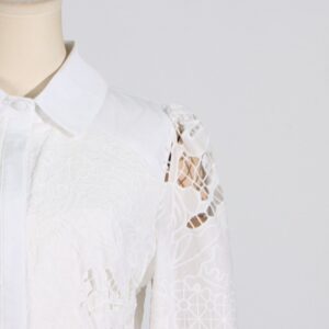 Hollow-out High Rise Shift Long Sleeves Dress