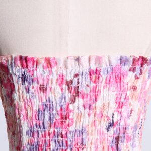 Flower Patchwork Mid-rise Sleeveless Dresses