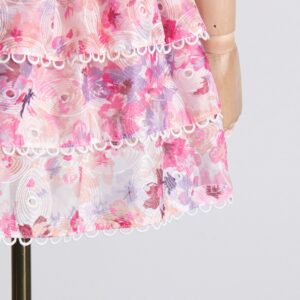 Flower Patchwork Mid-rise Sleeveless Dresses
