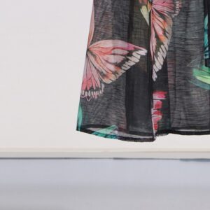 Lace Up Ruffle Lantern Sleeve Long Sleeves Dress