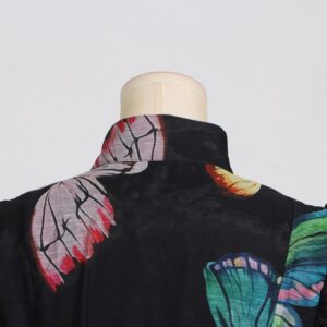 Lace Up Ruffle Lantern Sleeve Long Sleeves Dress