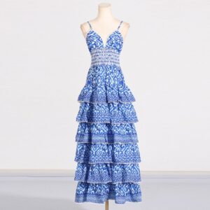 Patchwork Striped Mid-rise Sleeveless Dresses