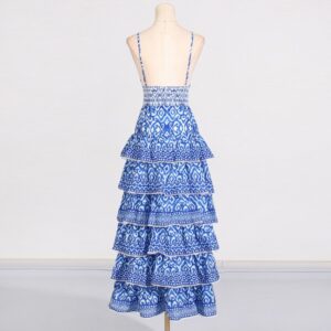 Patchwork Striped Mid-rise Sleeveless Dresses