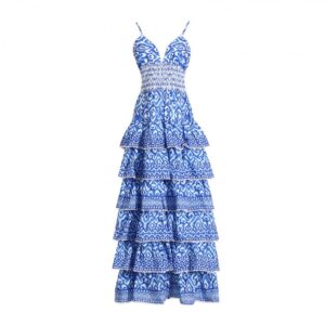 Patchwork Striped Mid-rise Sleeveless Dresses